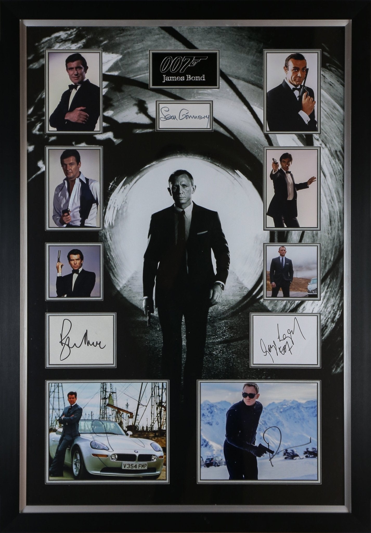 007 5 Signed Framed Display - Memorabilia Framers Shop